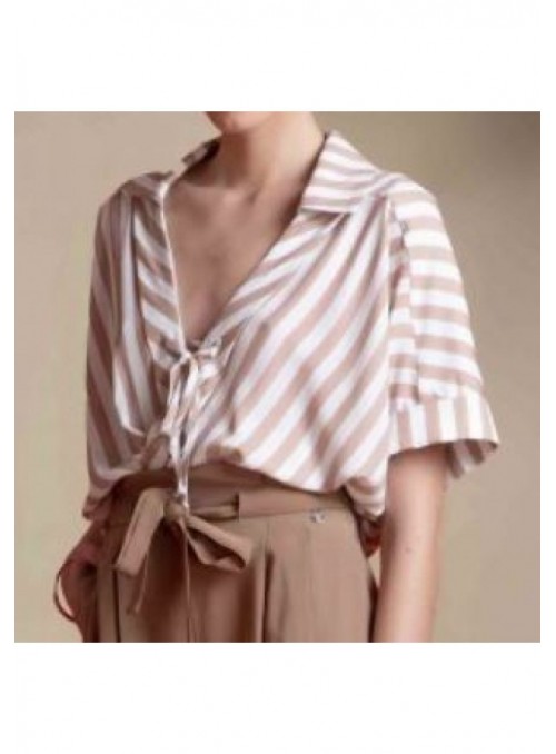 CAMISA SOLAPAS BLANCO-BEIGE...
